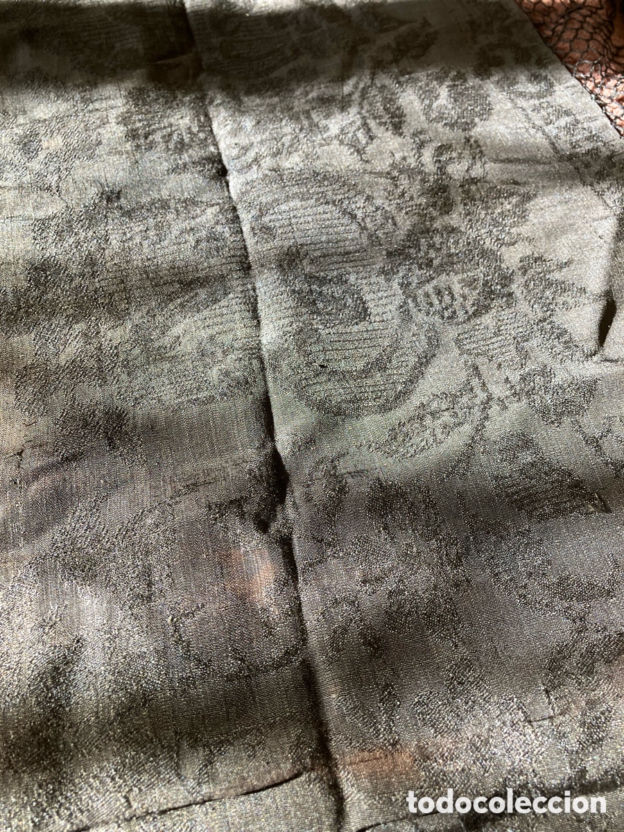 Vintage: Mant&oacute;n de Manila de seda antiguo - Foto 6