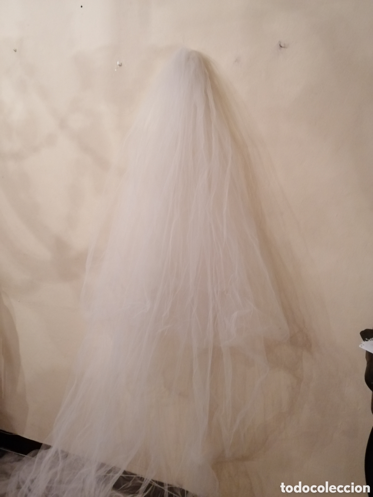 Vintage: Velo de novia sencillo blanco - Foto 3