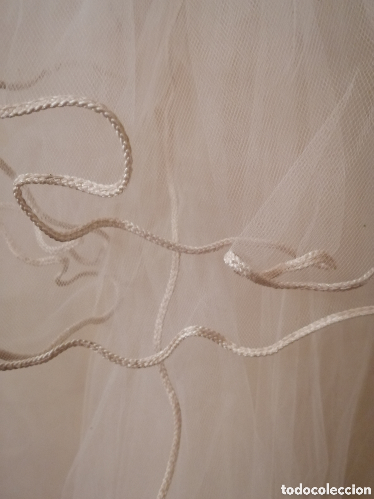 Vintage: Velo de novia beige con cord&oacute;n - Foto 6