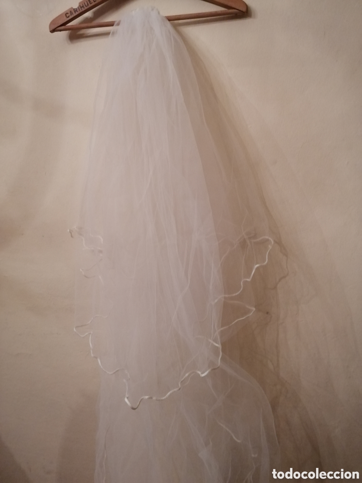 Vintage: Velo de novia beige con cord&oacute;n - Foto 8