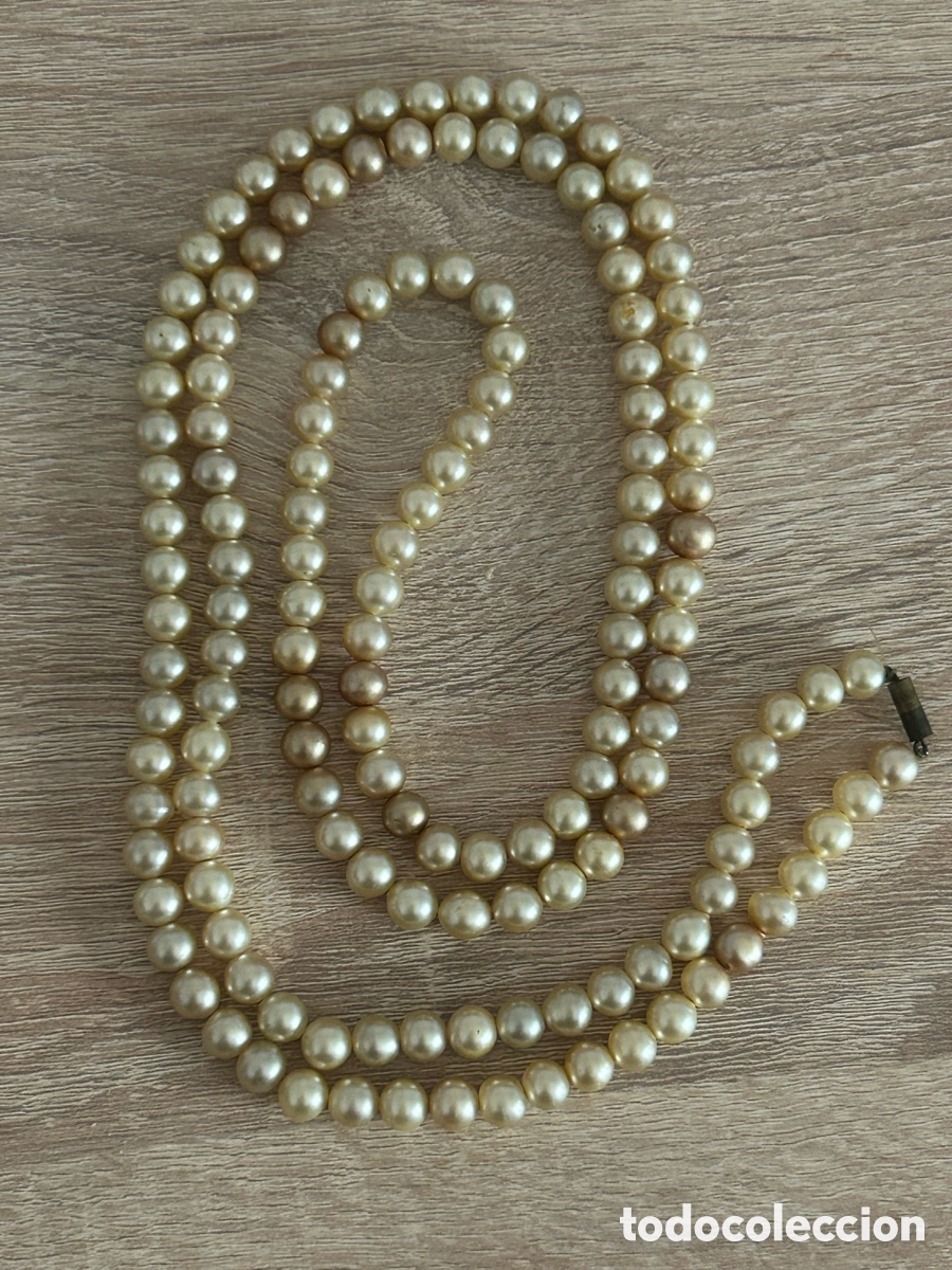 Vintage: Collar vintage de perlas imitaci&oacute;n - Foto 1
