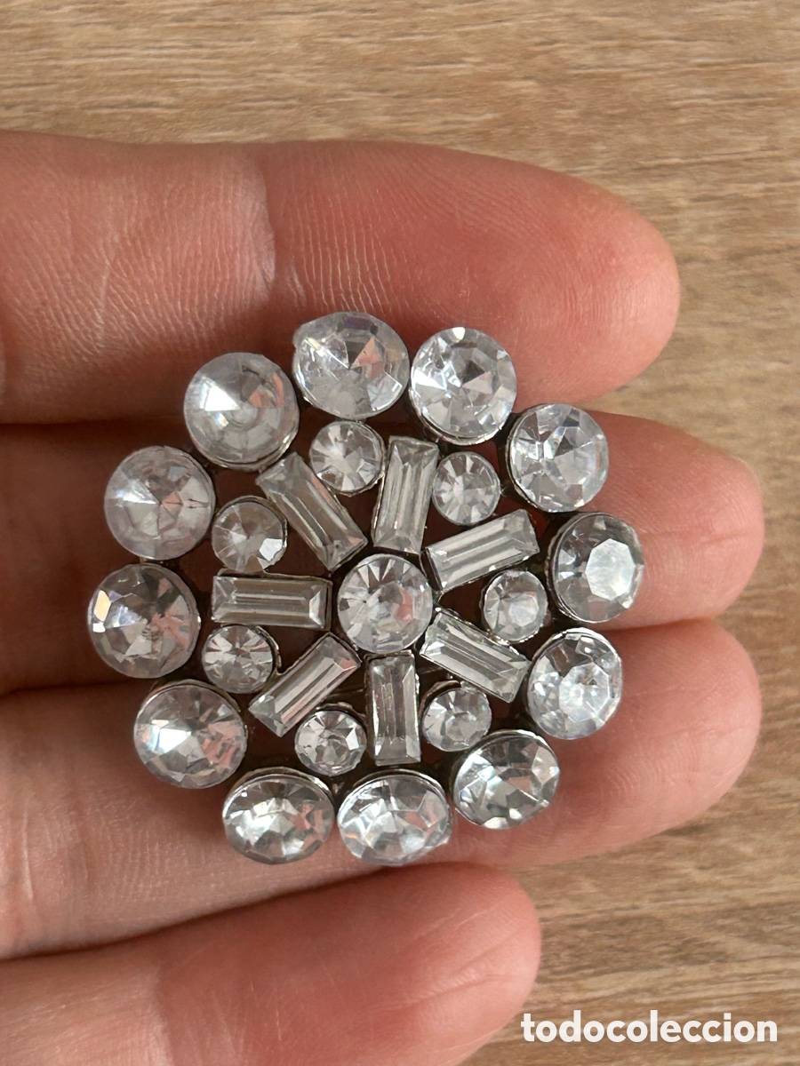 Vintage: Broche vintage en metal plateado - Foto 3