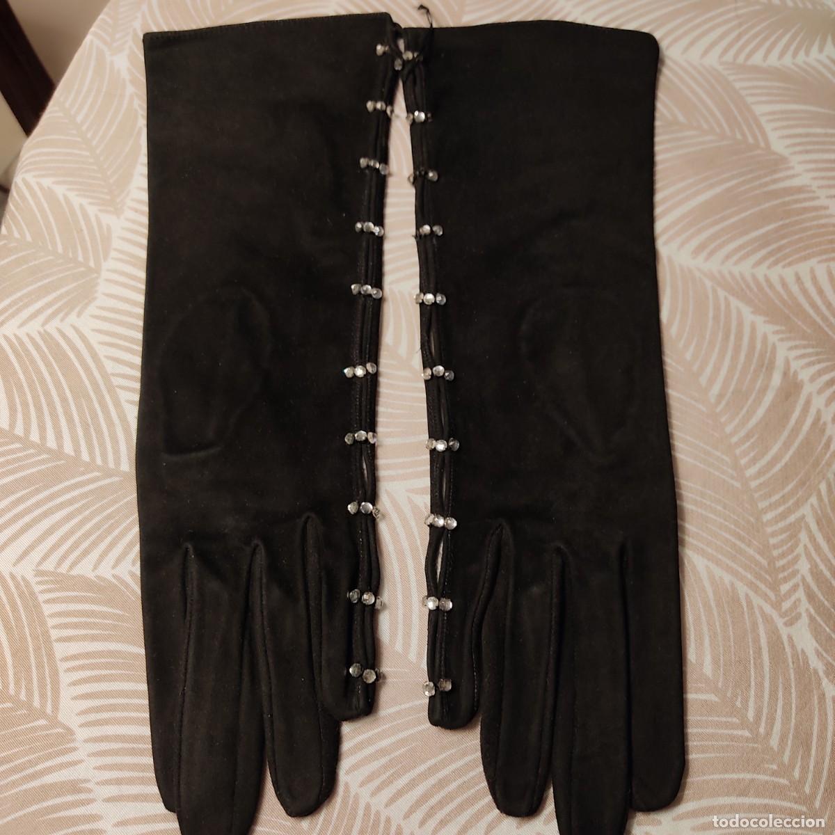 Vintage: Guantes de piel negros - Foto 2