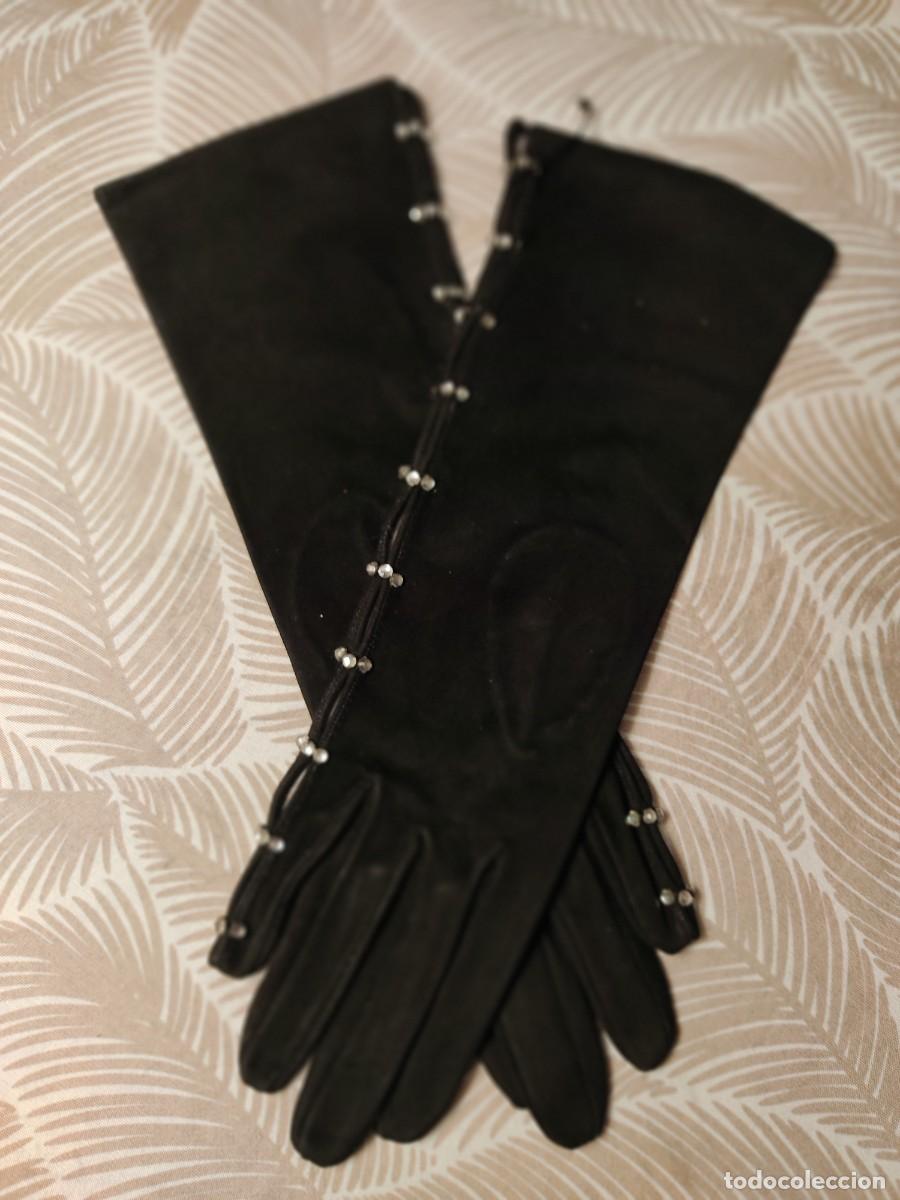 Vintage: Guantes de piel negros - Foto 4