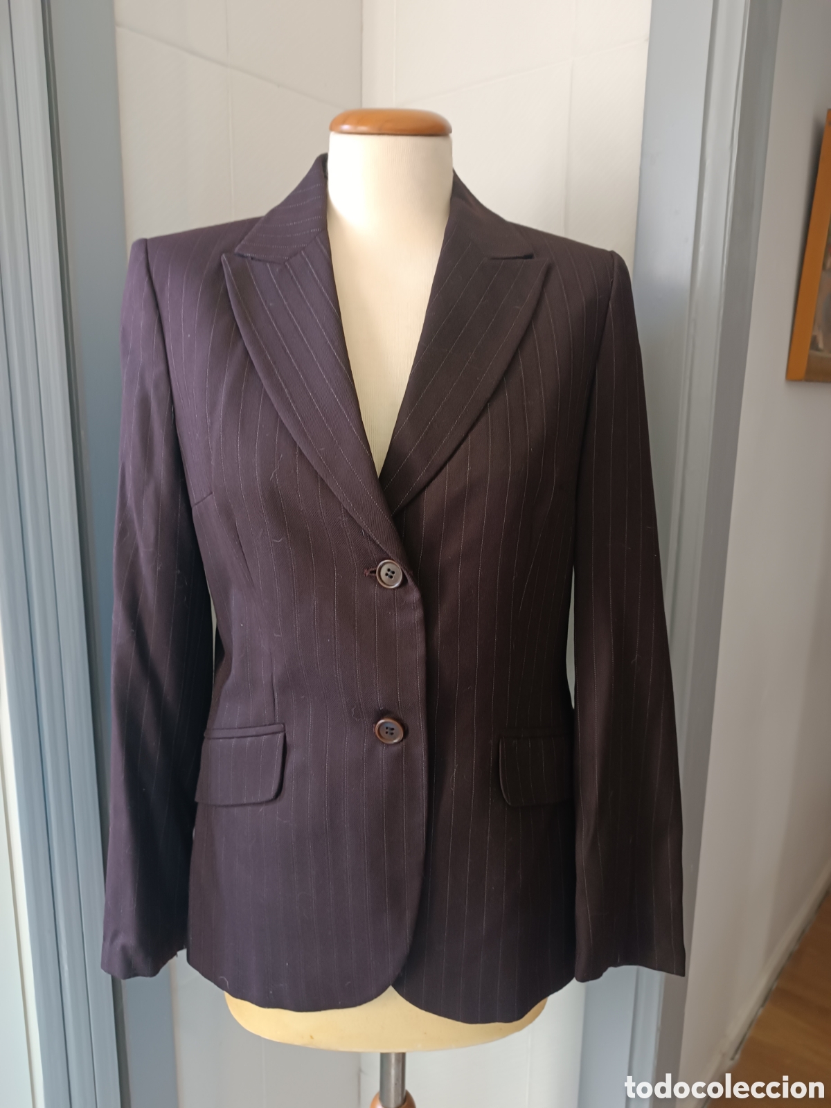 Vintage: Chaqueta tintoretto marr&oacute;n - Foto 1