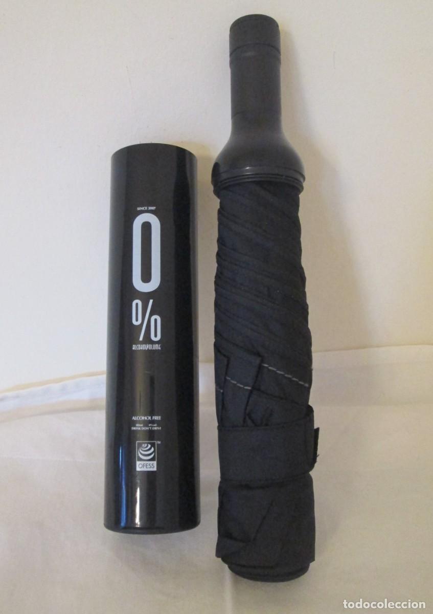 Vintage: Paraguas Ofess 0% con forma de botella, plegable - Foto 1