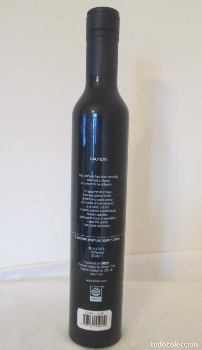 Vintage: Paraguas Ofess 0% con forma de botella, plegable - Foto 3