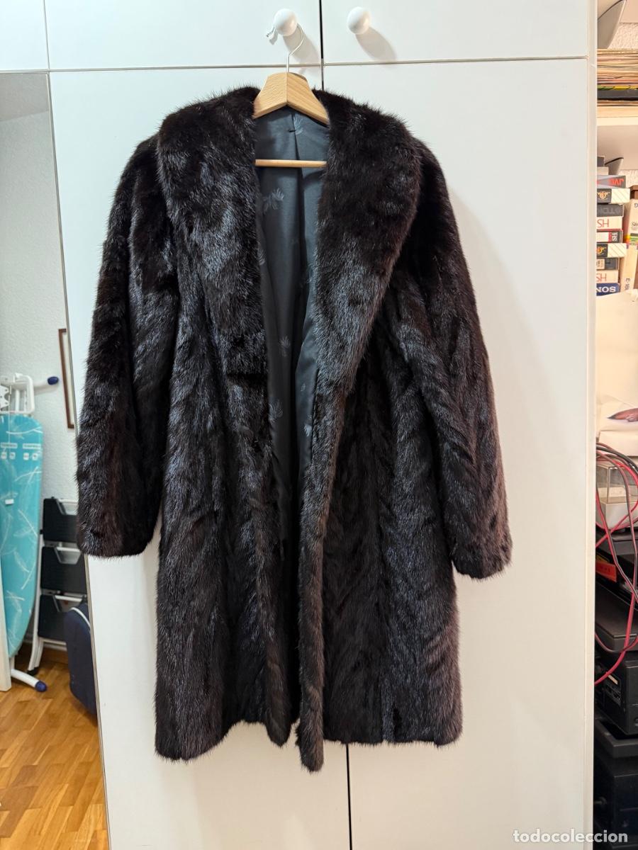 Vintage: Chaqueton / Abrigo de vis&oacute;n negro de lomos - Foto 1