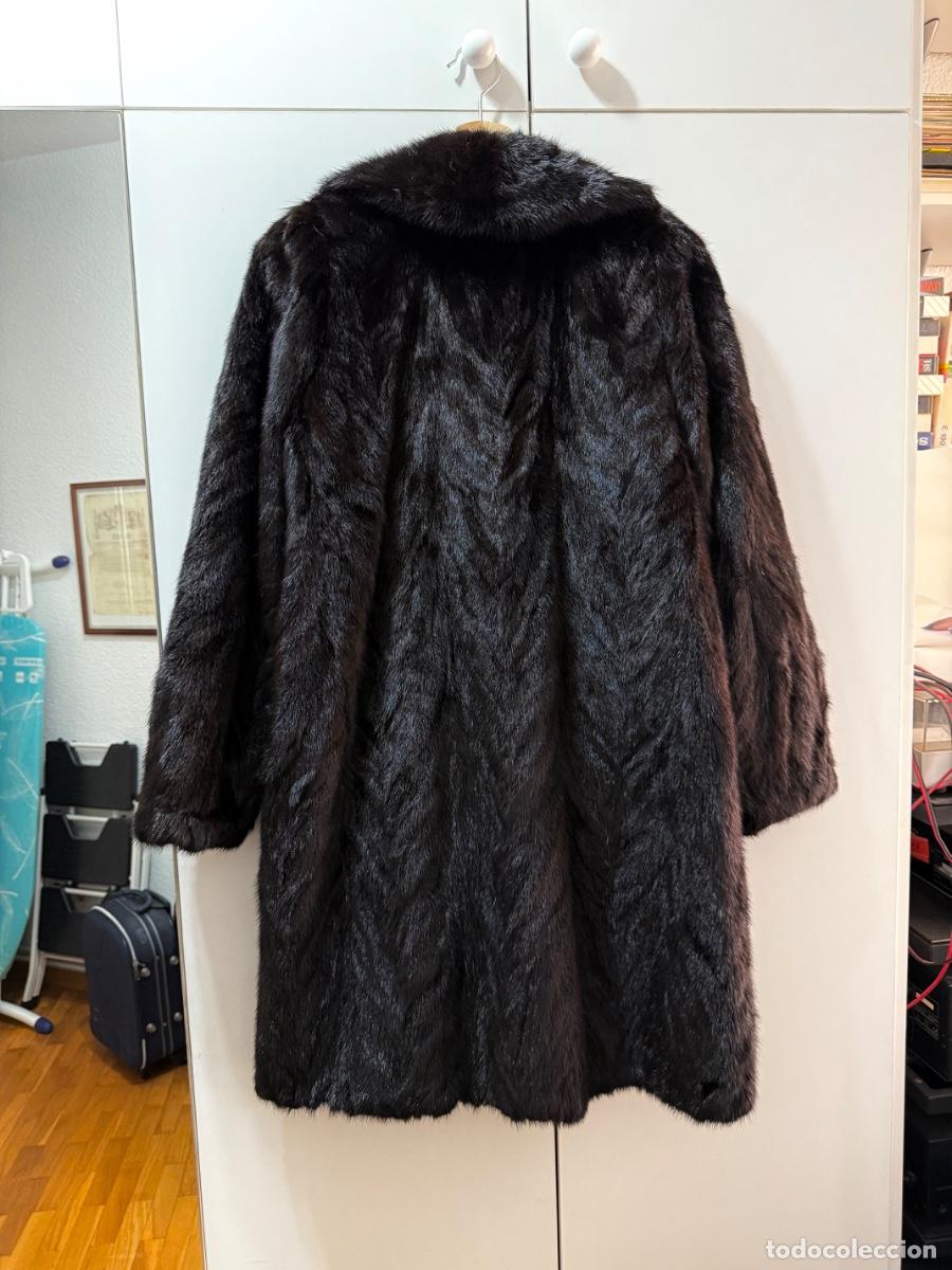 Vintage: Chaqueton / Abrigo de vis&oacute;n negro de lomos - Foto 2