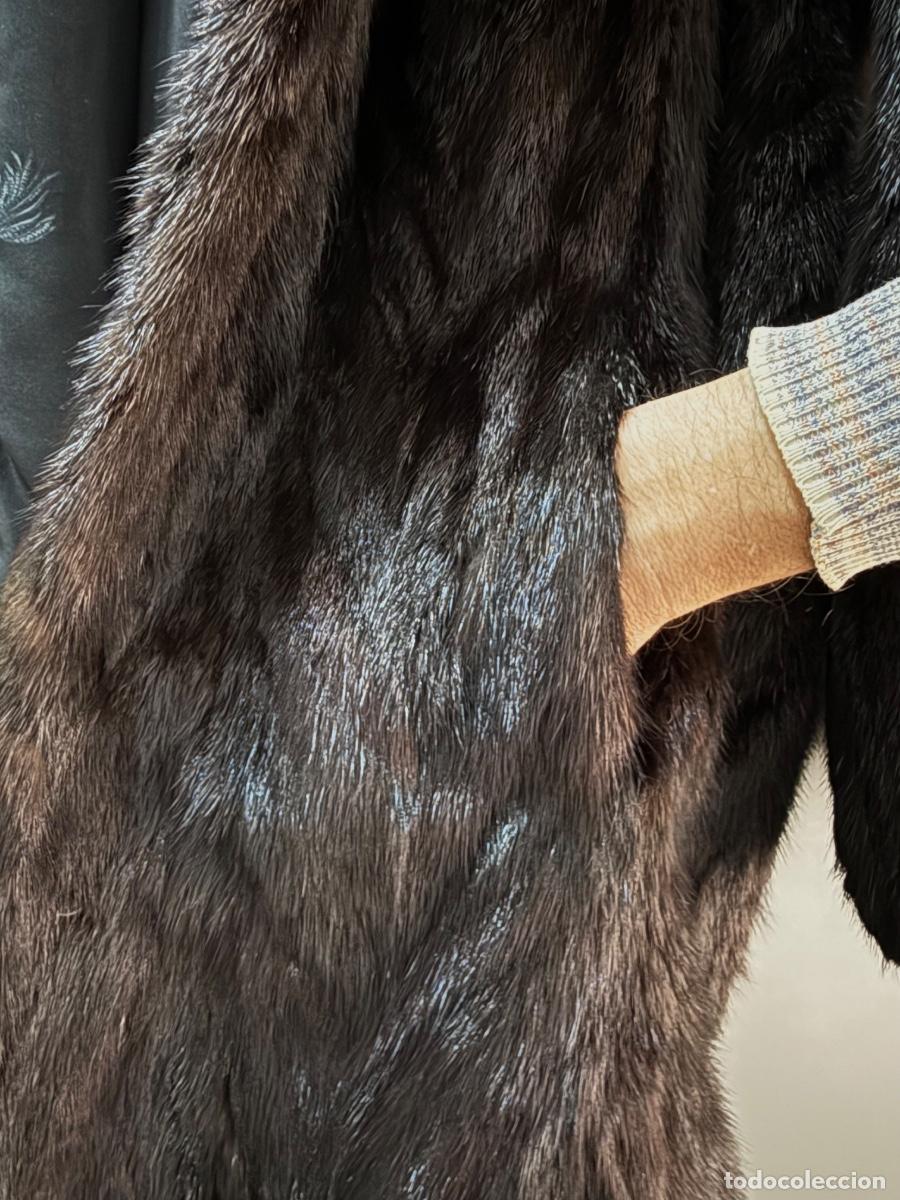 Vintage: Chaqueton / Abrigo de vis&oacute;n negro de lomos - Foto 7