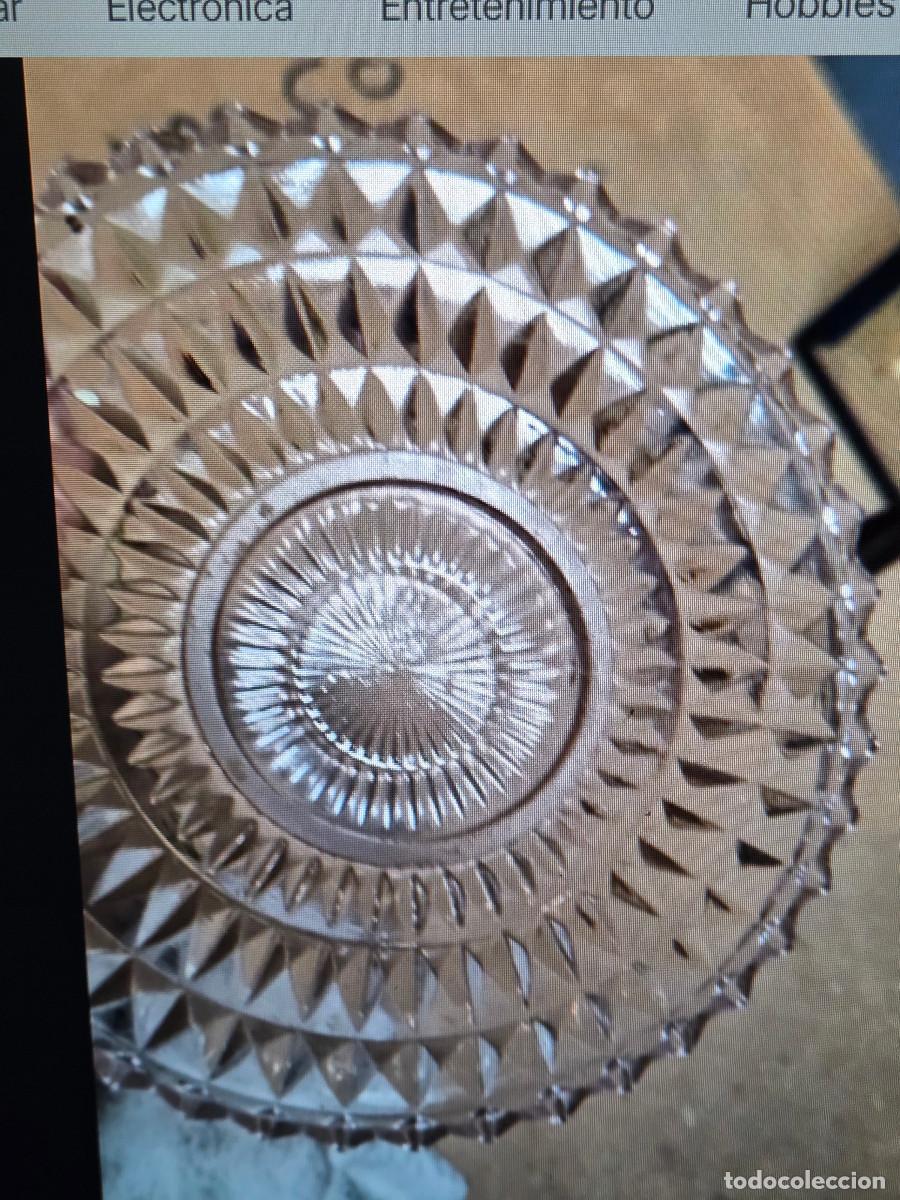 Vintage: 2 platos de cristal rosa - Foto 3