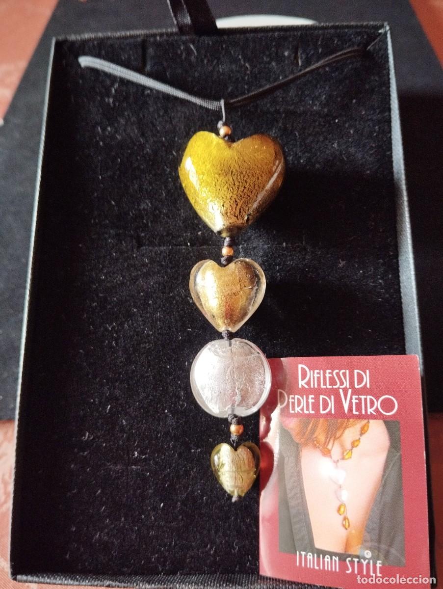 Vintage: COLLAR LARGO CON PERLAS DE CRISTAL DE MURANO. VINTAGE - Foto 3