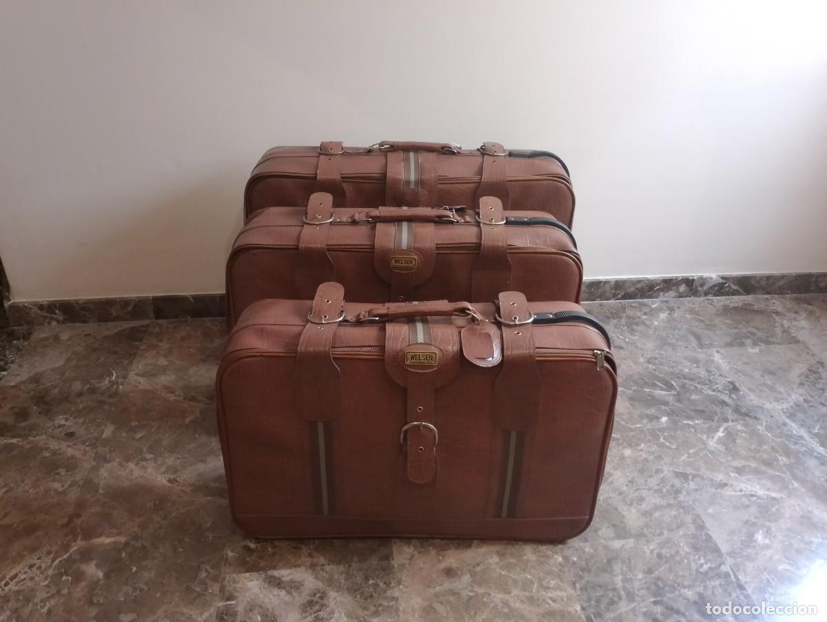 Vintage: Juego de maletas de color marr&oacute;n - Foto 1