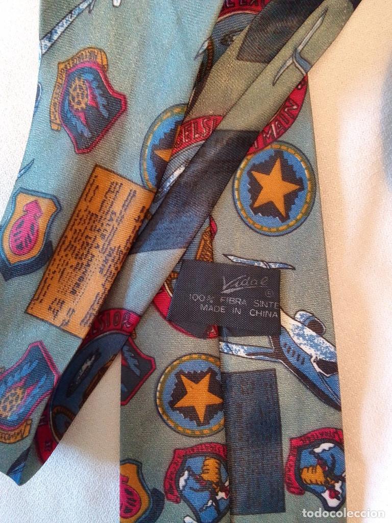 Vintage: Corbata con estampado aviones/militar. Vidal - Foto 2