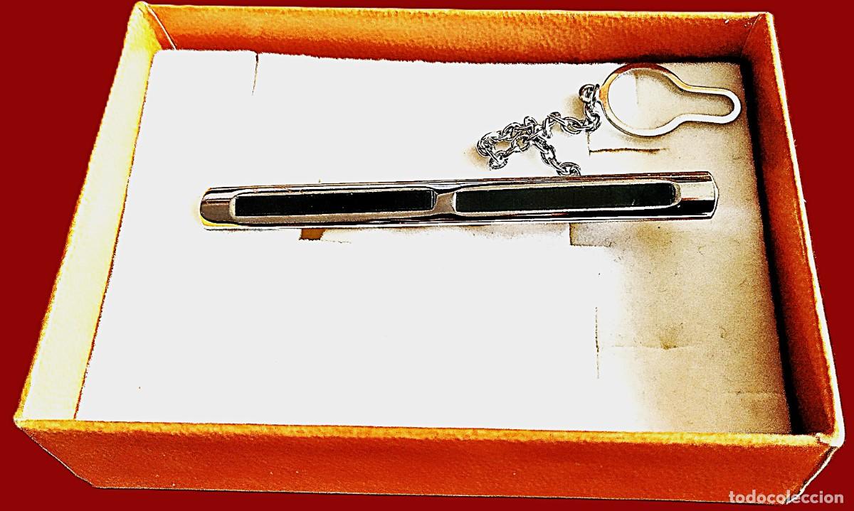 Vintage: Pasador de Corbata con Piedra Verde. - Foto 2
