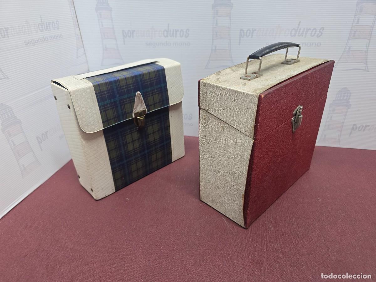Vintage: Lote 2 Estuches Malet&iacute;n para singles - Foto 1
