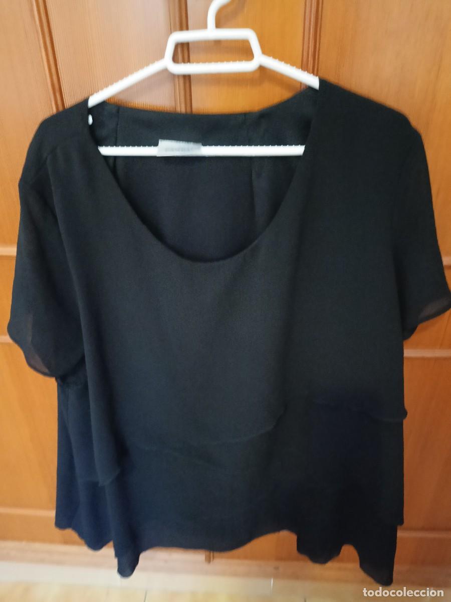 Vintage: Blusa negra CANDA. Talla 50