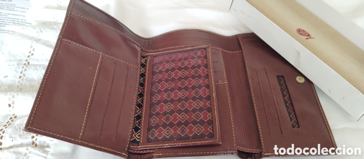 Vintage: Cartera billetera de marca, todo piel. - Foto 7