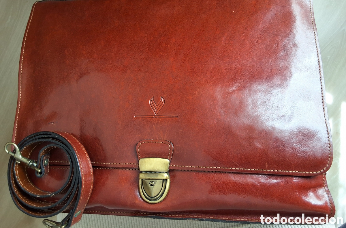 Vintage: Maletin cuero marca Pheyo con funda de protecci&oacute;n - Foto 2