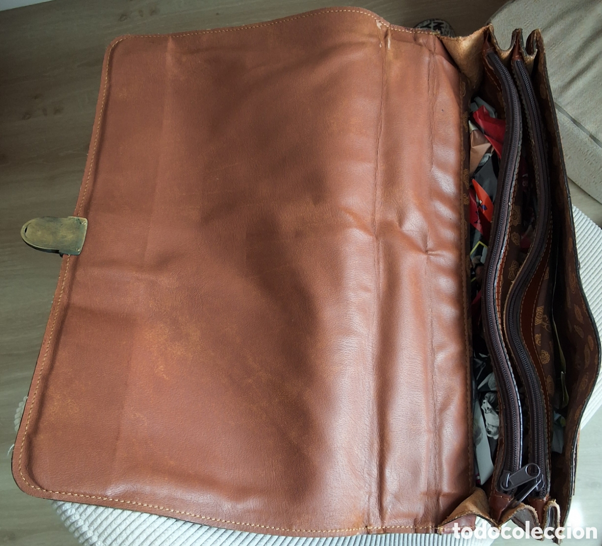 Vintage: Maletin cuero marca Pheyo con funda de protecci&oacute;n - Foto 8