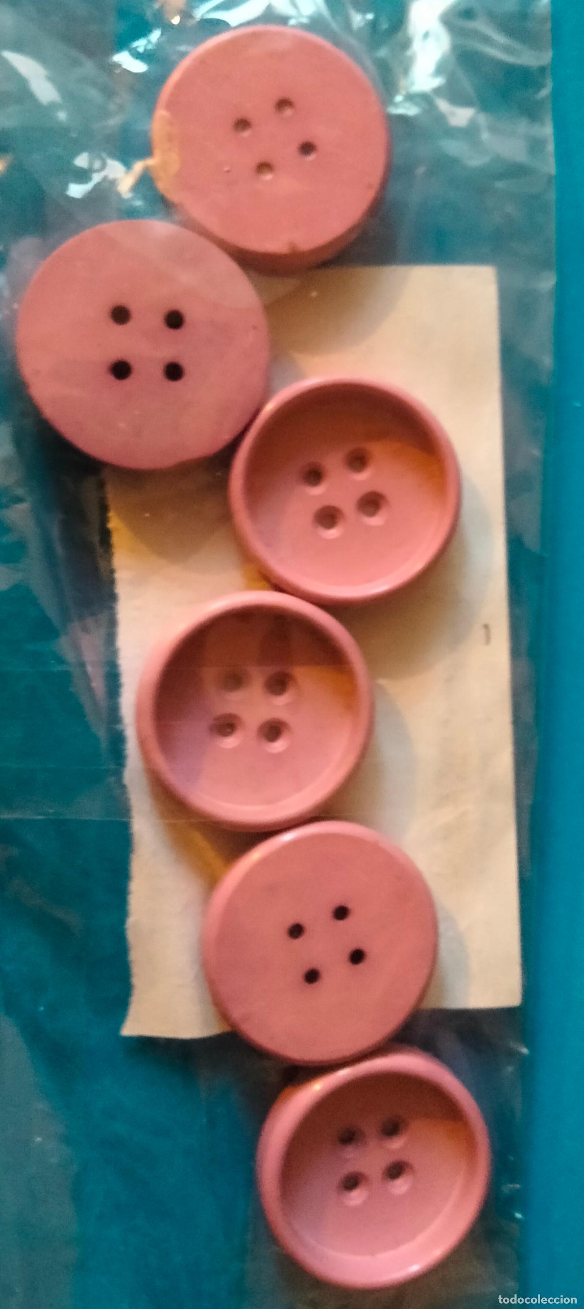 Vintage: Seis botones pasta dura. - Foto 1