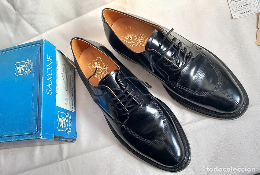 Vintage: Saxone of Scotland: zapatos de piel de becerro pulida, talla 41&frac12;