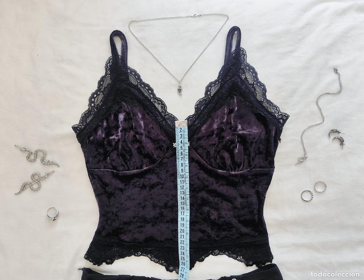 Vintage: Top morado g&oacute;tico de terciopelo - Foto 4