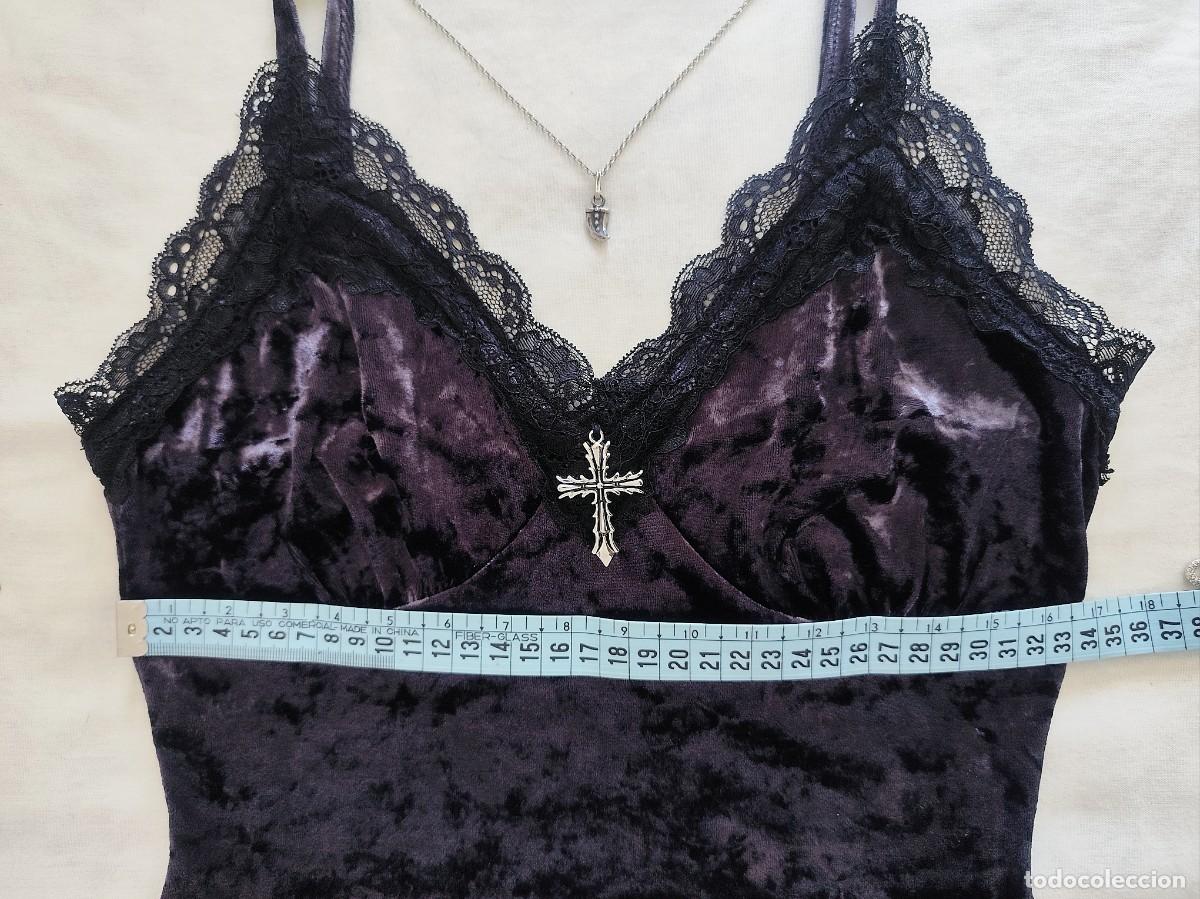 Vintage: Top morado g&oacute;tico de terciopelo - Foto 5