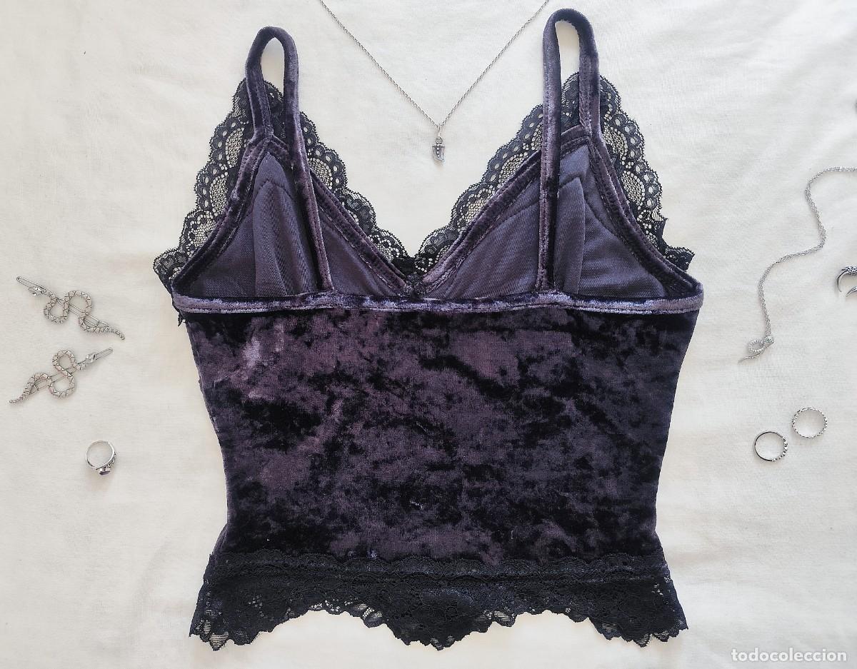 Vintage: Top morado g&oacute;tico de terciopelo - Foto 6