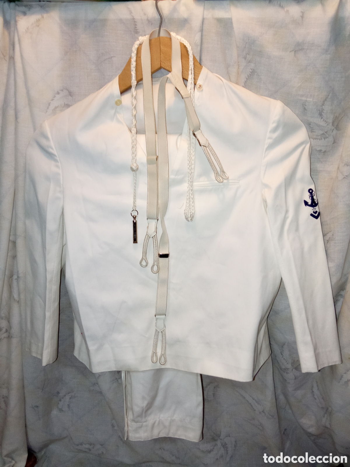 Vintage: MUY ANTIGUO TRAJE DE MARINERO PARA COMUNI&Oacute;N DE NI&Ntilde;O
