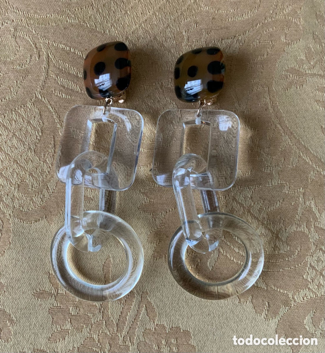 Vintage: PENDIENTES METACRILATO UTERQ&Uuml;E - Foto 2