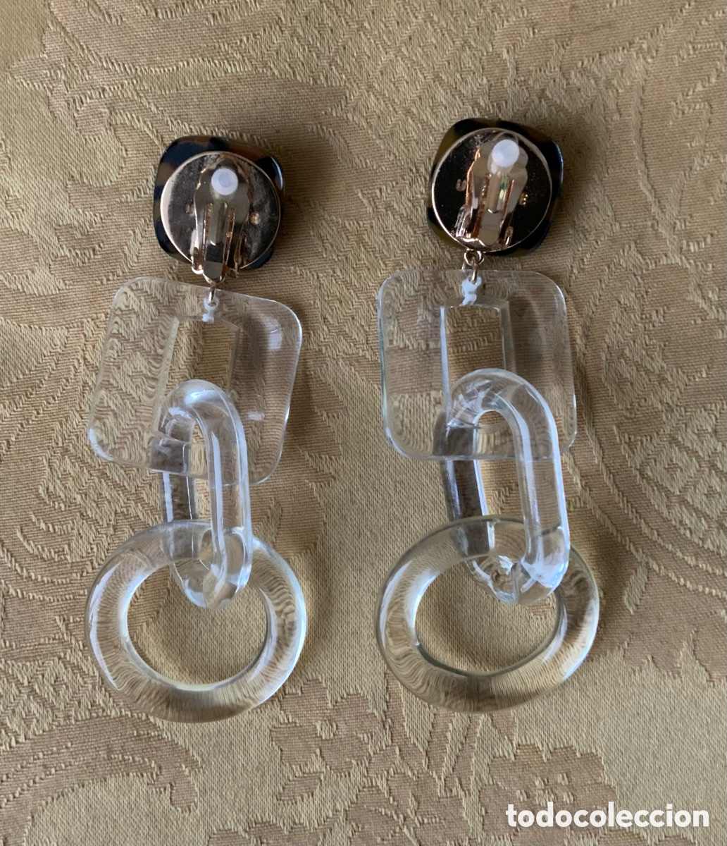 Vintage: PENDIENTES METACRILATO UTERQ&Uuml;E - Foto 4