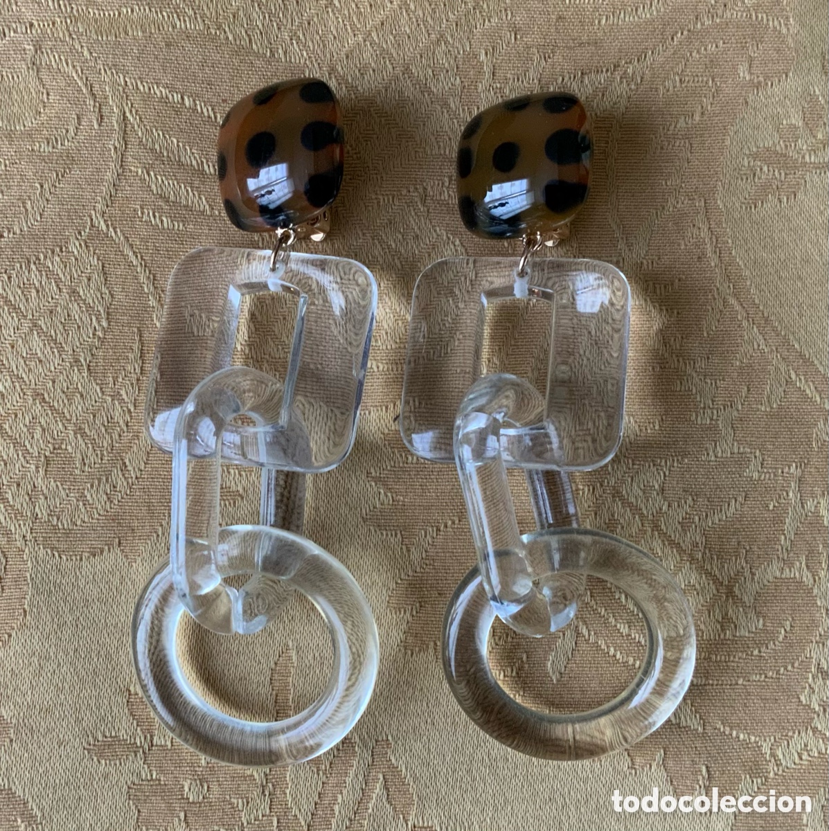 Vintage: PENDIENTES METACRILATO UTERQ&Uuml;E - Foto 5