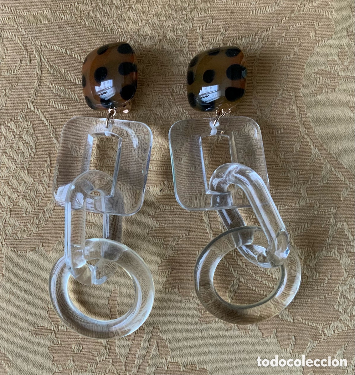 Vintage: PENDIENTES METACRILATO UTERQ&Uuml;E - Foto 1