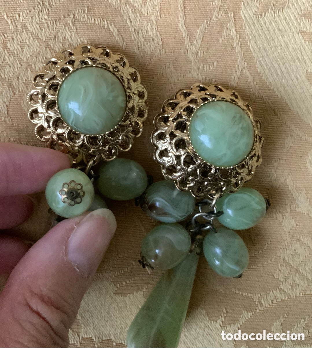 Vintage: PENDIENTES PG LARGOS A&Ntilde;OS 80 - Foto 2