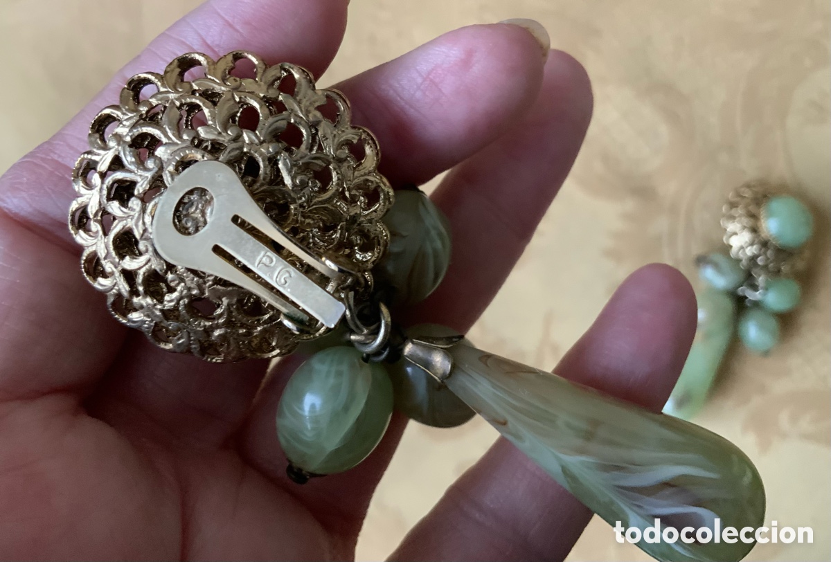 Vintage: PENDIENTES PG LARGOS A&Ntilde;OS 80 - Foto 4