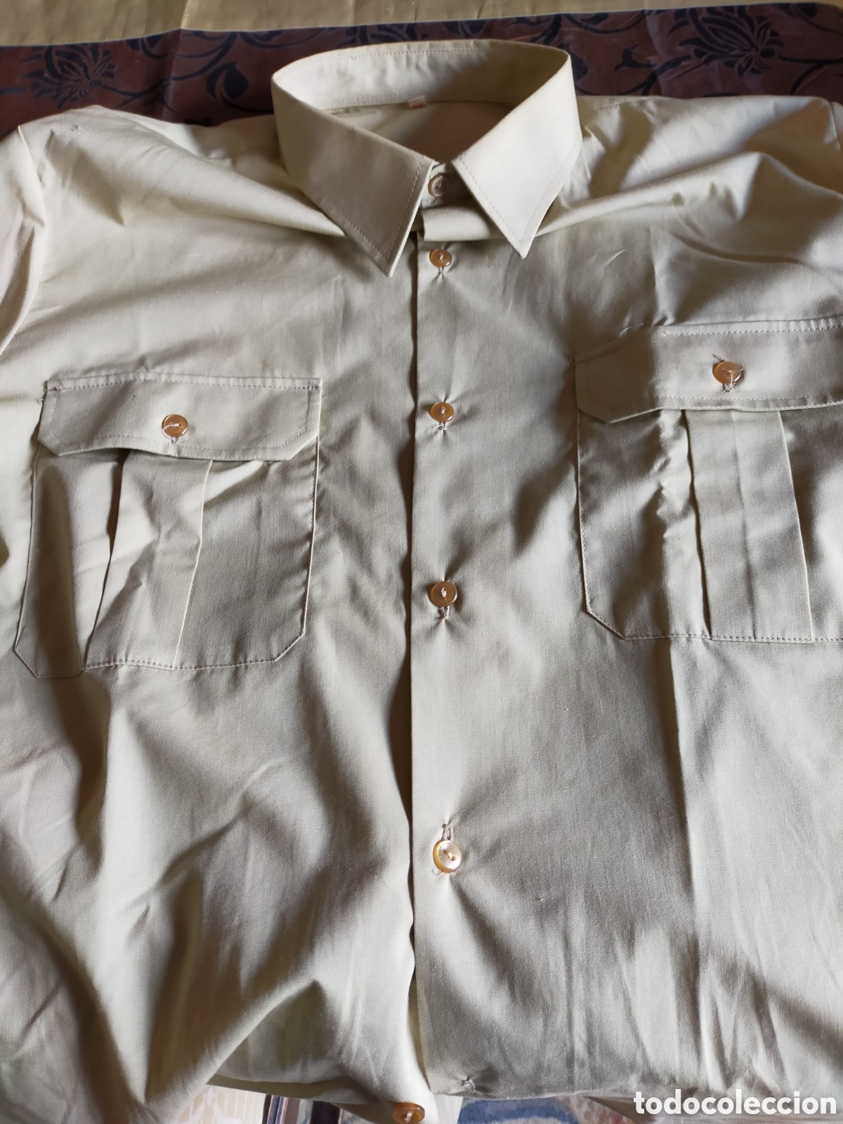 Vintage: CAMISA EJERCITO ESPA&Ntilde;OL 1975 TALLA 42 - Foto 2