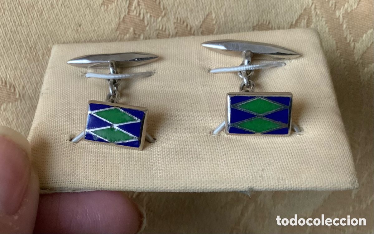 Vintage: ANTIGUOS GEMELOS ESMALTADOS - Foto 6