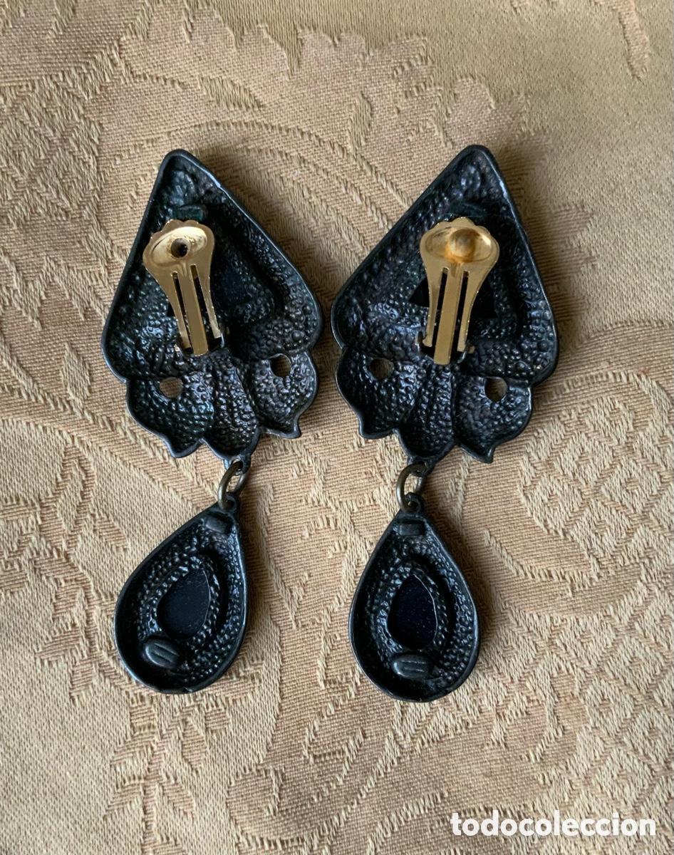 Vintage: PENDIENTES VINTAGE LARGOS 8,5 CM LARGO - Foto 7