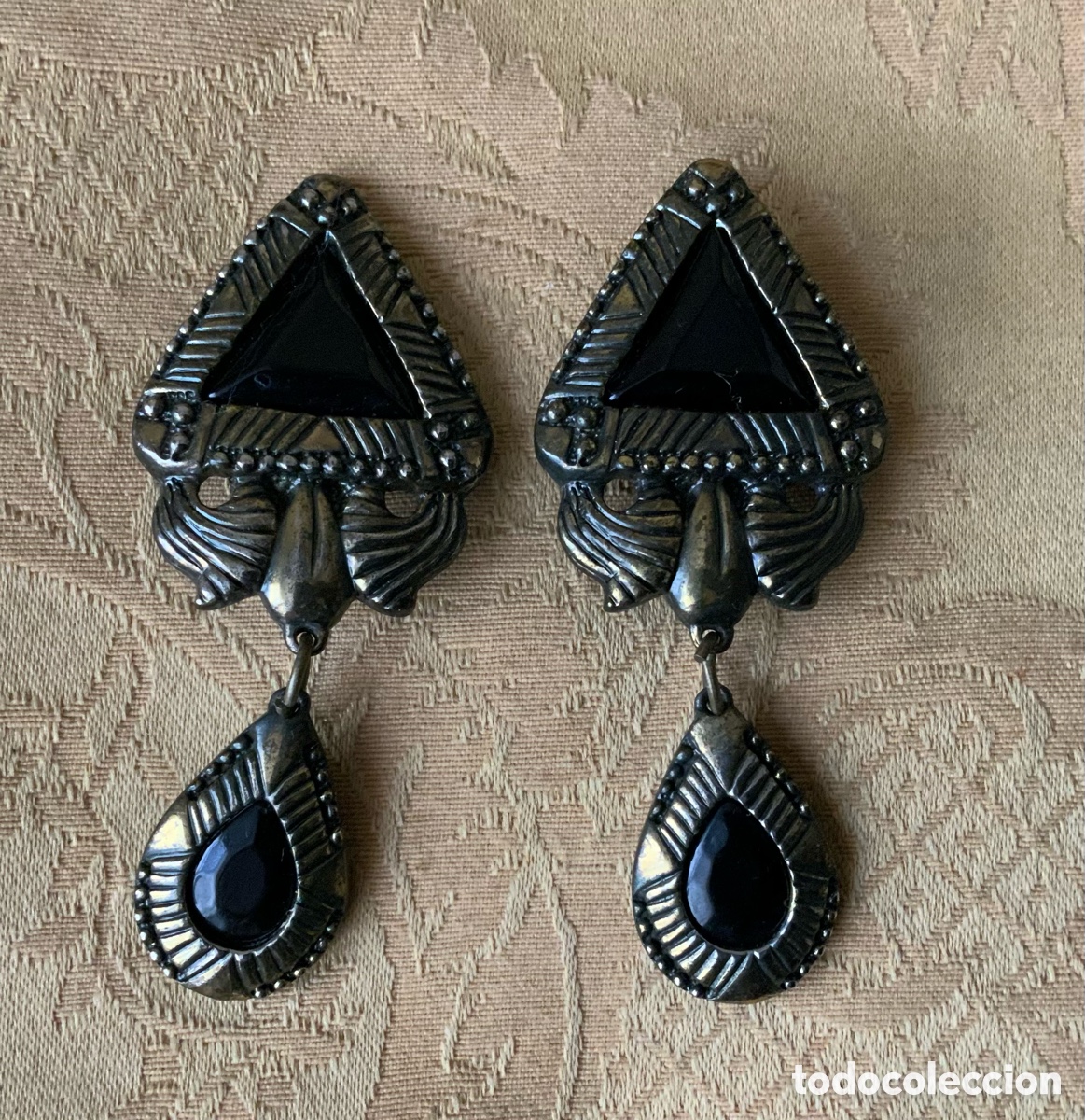 Vintage: PENDIENTES VINTAGE LARGOS 8,5 CM LARGO - Foto 1