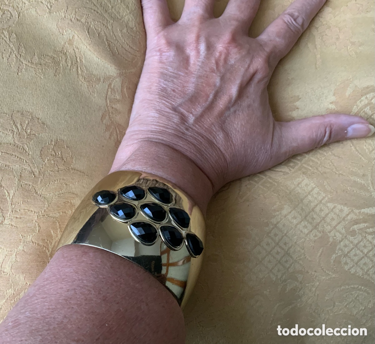 Vintage: PULSERA BRAZALETE METAL DORADO - Foto 3
