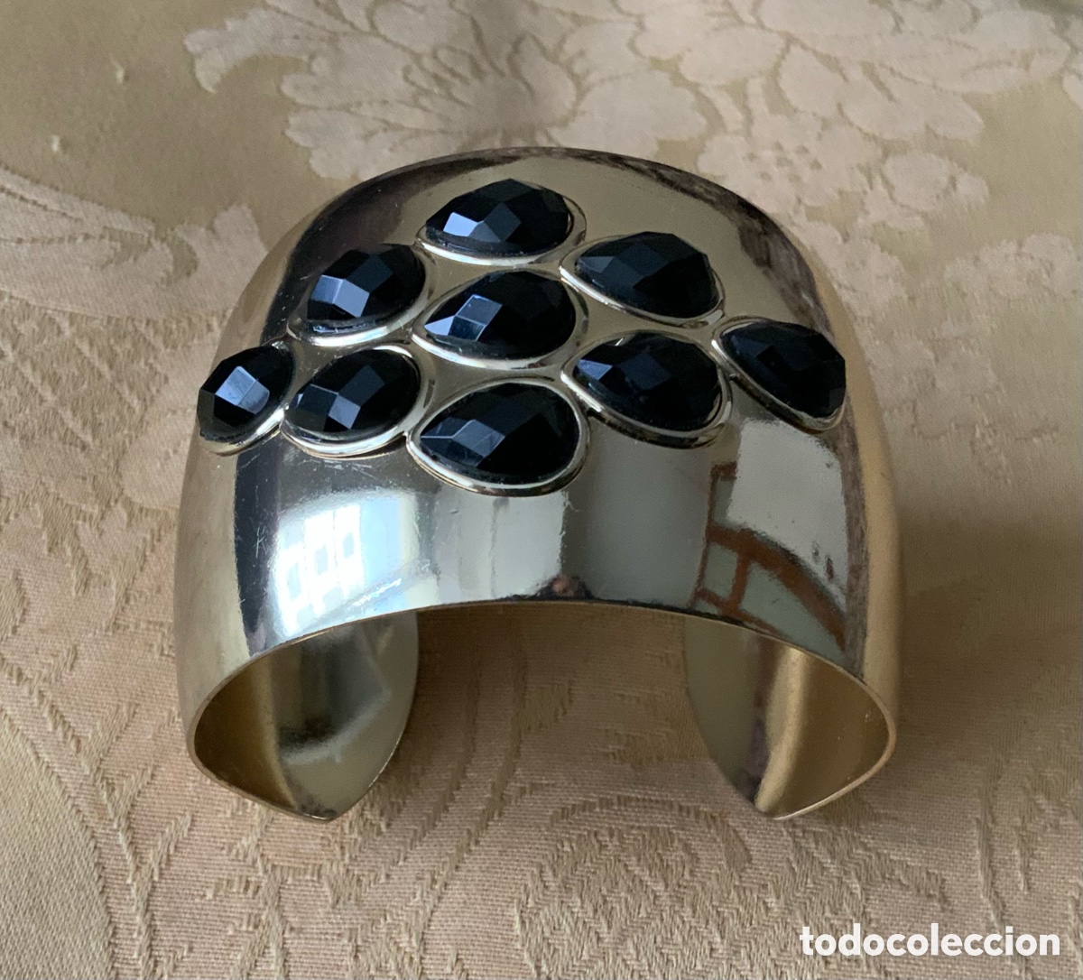 Vintage: PULSERA BRAZALETE METAL DORADO - Foto 1