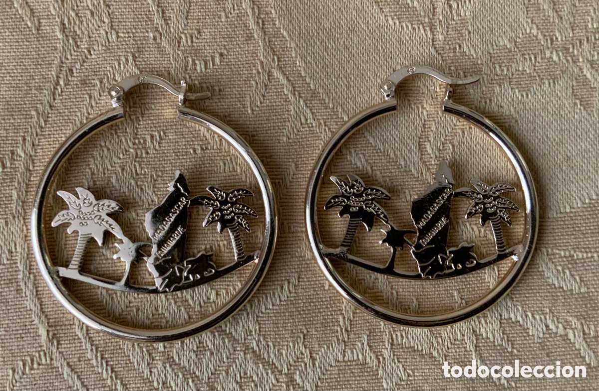Vintage: PENDIENTES VINTAGE DE MADAGASCAR - Foto 5