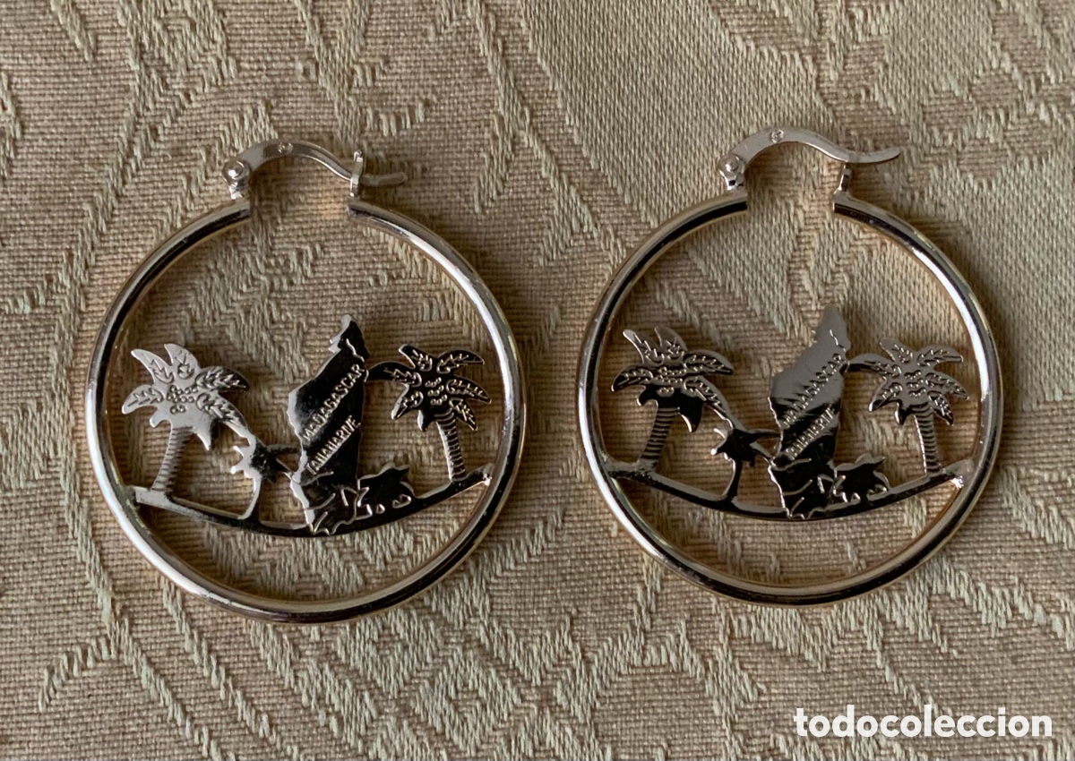 Vintage: PENDIENTES VINTAGE DE MADAGASCAR - Foto 6