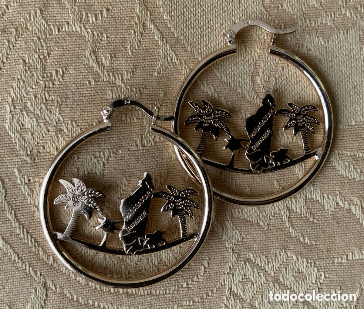 Vintage: PENDIENTES VINTAGE DE MADAGASCAR - Foto 1