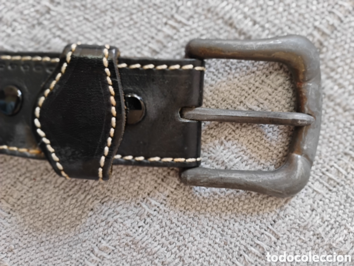 Vintage: Cintur&oacute;n de cuero bordado - Foto 3