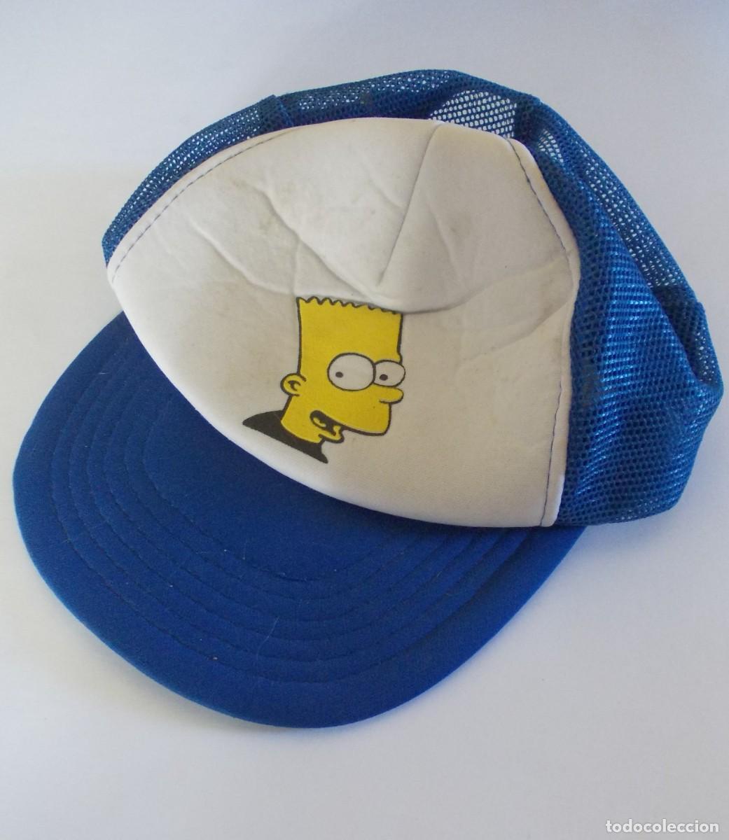Vintage: Gorra vintage Bart Simpson azul y blanca estilo pop elegante