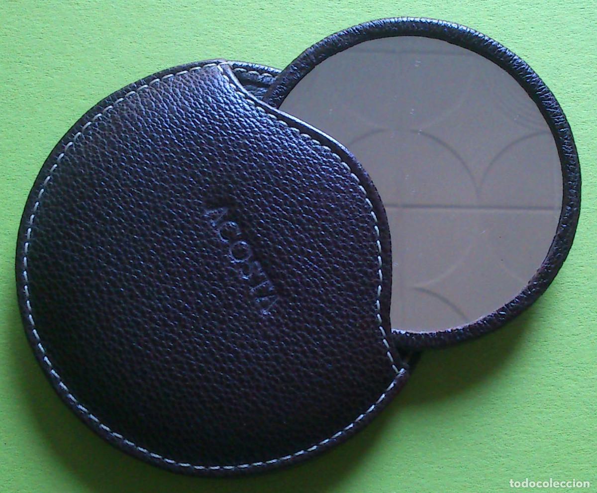Vintage: ESPEJITO DE BOLSO CON FUNDA - MARCA ACOSTA - PERFECTO ESTADO