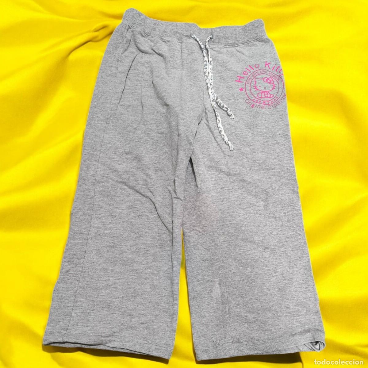 Vintage: Pantal&oacute;n Hello Kitty Gris Original Con Logo Rosa Moda Infantil