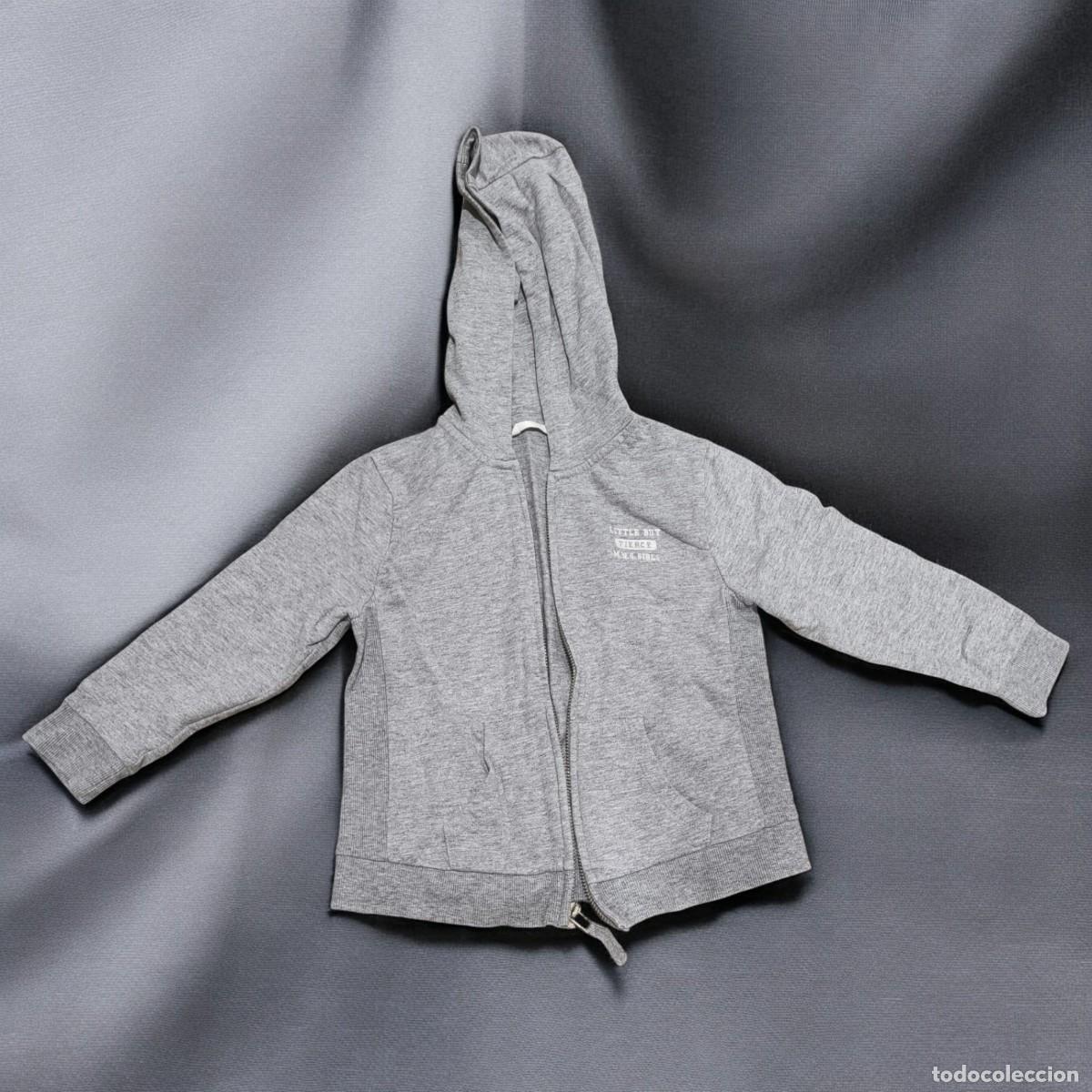 Vintage: Sudadera Hoodie Ni&ntilde;o 6 A&ntilde;os 116 Cm &ndash; Chaqueta Gris Con Capucha Y Cremallera